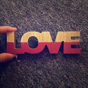 Wooden LOVE sign